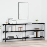 Console Table Black oak 200 x 29 x 75 cm 871321