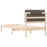 Bed Frame with Upholstered Headboard Taupe 75 x 190 cm 878092