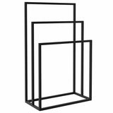 Towel Rack Black Iron Medium Towel Rack Rectangular Modern 343090