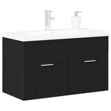 Bathroom Cabinet Black Oak 90 x 38.5 x 46 cm Engineered Wood 3333136