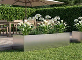Garden Planter Silver 80 x 30 x 30 cm Galvanised Steel 8005214