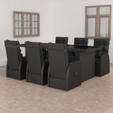 Garden Dining Set Black 3095272