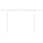 ZNTS Manual Retractable Awning with Posts 4x3.5 m Cream 3070017