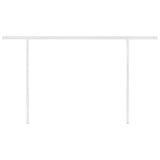 ZNTS Manual Retractable Awning with Posts 4x3.5 m Cream 3070017