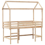 Loft Bed with Ladder and Roof without Mattress 90x190 cm Single 3282154
