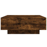 ZNTS Coffee Table with LED Lights Smoked Oak 80x80x31 cm 836592