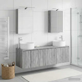 Bathroom Cabinet Set 5 pcs Grey Sonoma Engineered Wood 3406556