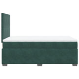 Box Spring Bed with Mattress Dark Green 120x200 cm Velvet 3290879
