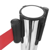 Stanchion with Belt Airport Barrier Stainless Steel Silver 51160