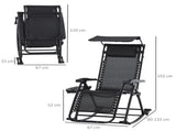 Garden Rocking Chair Folding Recliner Outdoor Adjustable Sun Lounger Rocker Zero-Gravity Seat with T3398P318849
