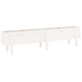 Garden Raised Bed White 160x30x38 cm Solid Wood Pine 825192
