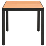 Garden Table Brown 80x80x74 cm Aluminium and WPC 42793