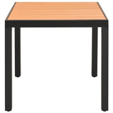 Garden Table Brown 80x80x74 cm Aluminium and WPC 42793