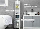Modern Bathroom Storage Cabinet, Freestanding Tall Bathroom Cabinet with Open Shelves and 3 T3398P343560