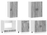 Kitchen Unit LUCCA 5 pcs Grey Sonoma Engineered Wood 3438271