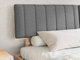 Bed Frame with Upholstered Headboard Light Grey 150 x 200 cm 877479