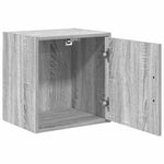 ZNTS Garage Wall Cabinets 2 pcs Grey Sonoma Engineered Wood 860636