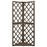 Corner Trellis Grey 50x50x145 cm Solid Fir Wood 316408