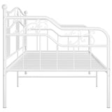 Sofa Bed Frame White Powder-Coated Metal 90x200 cm 324762