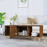 Coffee Table Brown Oak 102x50x40 cm Engineered Wood 817527