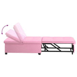Sofa Bed Pink 194 x 50 x 82 cm Plywood 42008592