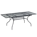 Extendable Mesh Dining Table Anthracite 212 x 90 x 76 cm Steel 42033195