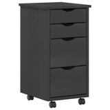 Desk and Rolling Cabinet Set MOSS 2 pcs Grey 3438792