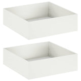 Garden Planter 2 pcs White 100 x 100 x 30 cm Cold-rolled Steel 8005081