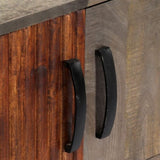 Console Table Grey 120x35x75 cm Solid Rough Mango Wood 282742