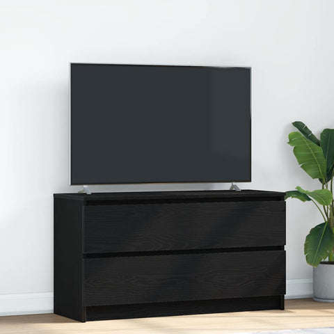 ZNTS TV Cabinet Black 100x35x54 cm Engineered Wood 861806