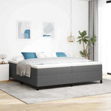 Box Spring Bed Light Grey 200 x 200 cm Velvet 42006987