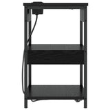 Bedside Cabinet 2 pcs Black Oak 41 x 31 x 51 cm Engineered Wood 859536