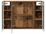Bathroom Mirror Cabinet Old Wood 63.5 x 15.5 x 60.5 cm 889253