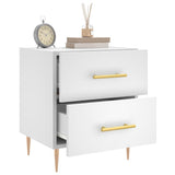 Bedside Cabinet White 40x35x47.5 cm Engineered Wood 827276