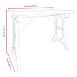 Dining Table 110x65x82 cm Solid Wood Fir and Iron 340769