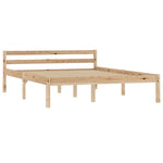 ZNTS Bed Frame without Mattress Solid Pine Wood 140x200 cm 283193