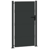 Garden Gate with Lock Black 105 x 205 cm Powder-Coated Steel 42015908