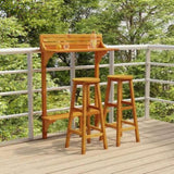 3 Piece Balcony Bar Set Solid Wood Acacia 3116003