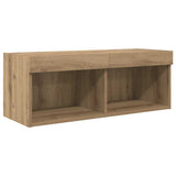 TV Wall Units with LED Strip Lights Artisan Oak Engineered Wood 3402948