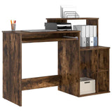 Desk with Shelf Smoked Oak 120.5 x 44 x 88.5 cm Engineered Wood 869478