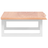 Basin Shelf Wall Mounted Steel and Solid Wood Oak 3302560