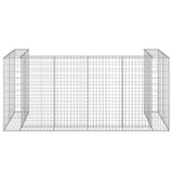 Gabion Wall for Garbage Bins Galvanised Steel 254x100x110 cm 151300