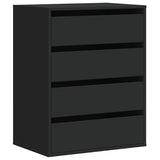Corner Chest of Drawers Black 60x41x76 cm Engineered Wood 852871