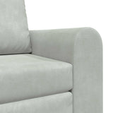 Folding Sofa Bed Light Grey 98 x 71 x 83 cm Velvet 42030503