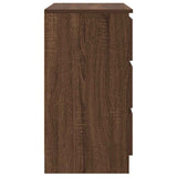 Sideboard with Drawer Brown Oak 71x35x65 cm Engineered Wood 861577