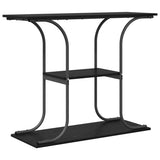 Console Table Black Oak 101 x 35 x 80.5 cm Engineered Wood 868469