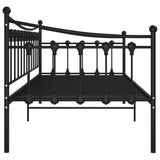 Sofa Bed Frame Black Powder-coated metal 200 x 90 cm 324755