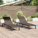 Sunbed Reclining 2-person 3 pcs Brown Poly Rattan 42004130