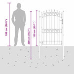Fence Gate with Spikes Grey 200 x 100 cm Powder-coated steel 42008991