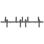 Sliding Door Hardware Kit 152,5 cm Steel Black 3295723